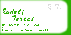 rudolf tercsi business card